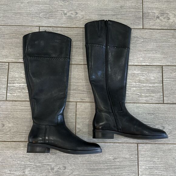 Jack Rogers Adaline Black Leather Riding Boots New! - Picture 10 of 14